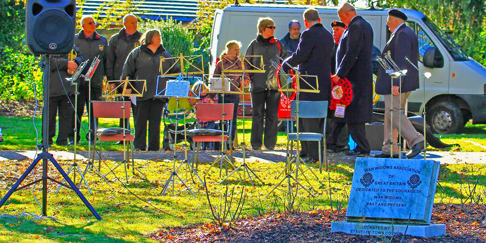 Staveley Town Council Parade - War Widows Association Headstone - 10th Nov 2013 Staveley Town Council Parade 10/11/13 P11