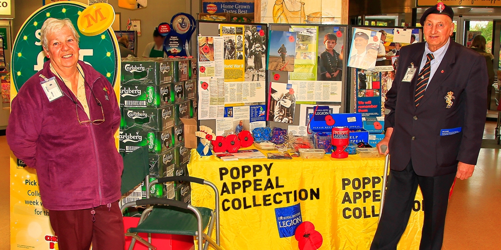 British Legion Fund Raising at Morrisons Staveley Branch - 6th Nov 2013 Staveley Town Council Parade 10/11/13 P6